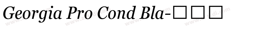 Georgia Pro Cond Bla字体转换